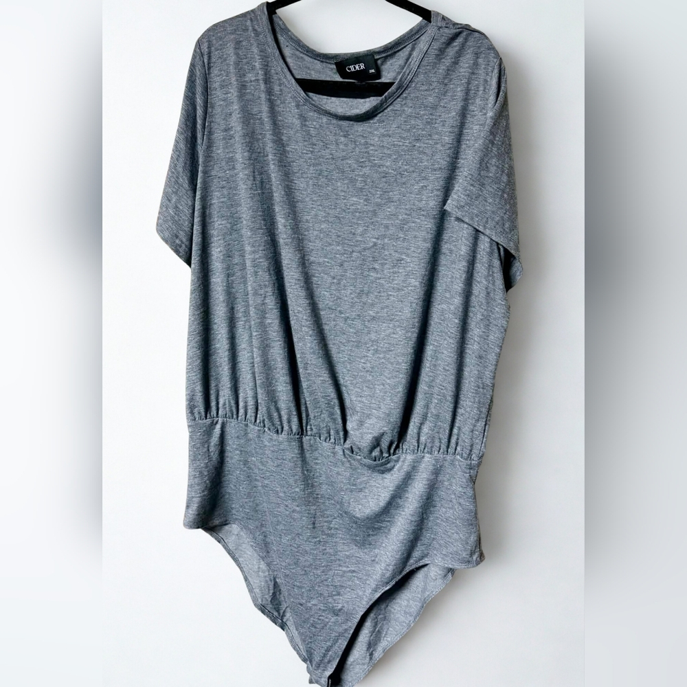 Cider Gray Short Sleeve Bodysuit Size 3XL Plus Size